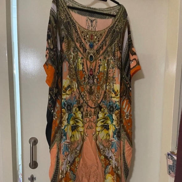 Camilla silk round neck kaftan ‘Watch the Throne’ O/S New with Tags - Picture 1 of 6